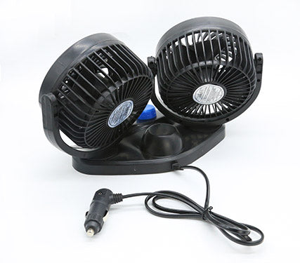USB Dual 4-Inch Car Fan – 100% Pure Copper Motor | JD-F11