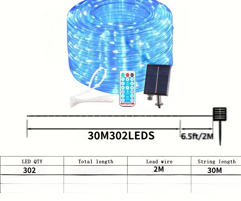30-Meter 302 Remote-Controlled Solar Tube Light
