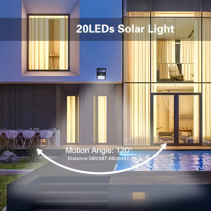 6pcs Solar Wall Lights with Motion Sensor