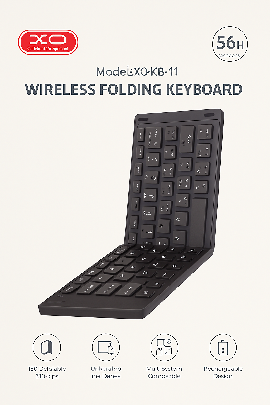 Smart Wireless Folding Keyboard