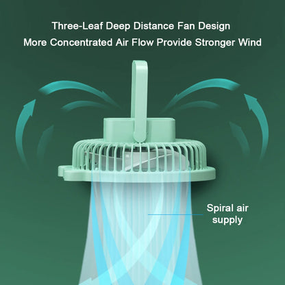 Mini Fan with Led Night Light Usb Rechargeable