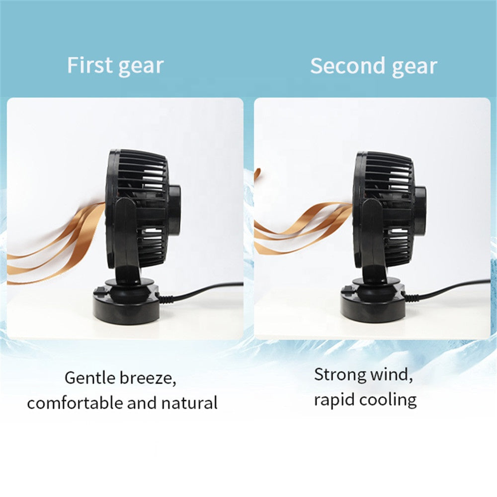 USB Dual 4-Inch Car Fan – 100% Pure Copper Motor | JD-F11