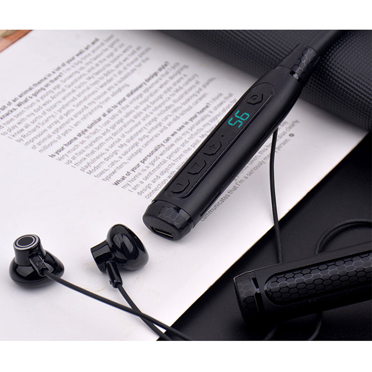 Metal Neck-Mounted Bluetooth Earphones