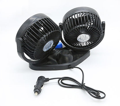USB Dual 4-Inch Car Fan – 100% Pure Copper Motor | JD-F11